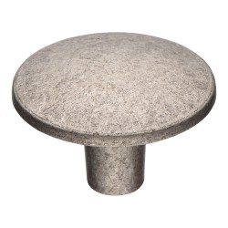 Ручка кнопка круглая ORKIDE-80 цвет старое серебро диаметр 30 мм