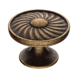 Ручка классика кнопка PAPATYA-40 цвет старая бронза диаметр 35 мм 