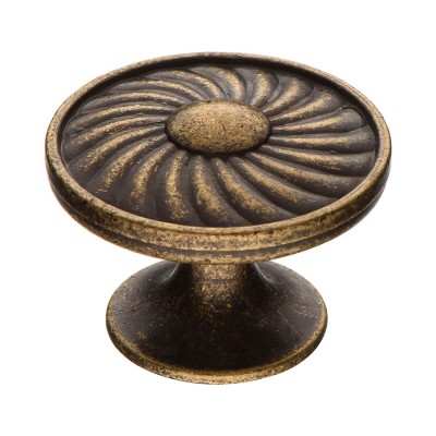 Ручка классика кнопка PAPATYA-40 цвет старая бронза диаметр 35 мм 