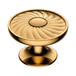 Ручка классика кнопка PAPATYA-60 (69) цвет глянцевое золото диаметр 35 мм