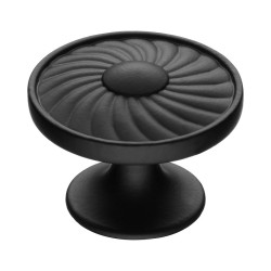 Ручка классика кнопка PAPATYA-85 цвет черный диаметр 35 мм  