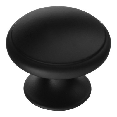 Ручка классика кнопка круглая RANA-85 цвет черный матовый диаметр 35 мм