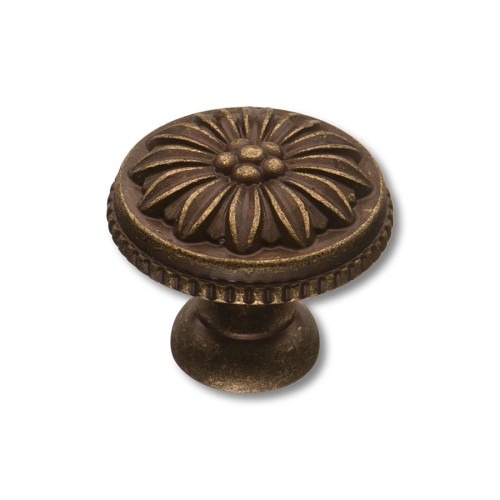 Ручка кнопка 013035O цвет античная бронза диаметр 35 мм