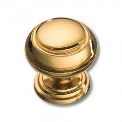 Ручка классика кнопка 0712-003 цвет глянцевое золото диаметр 30 мм 