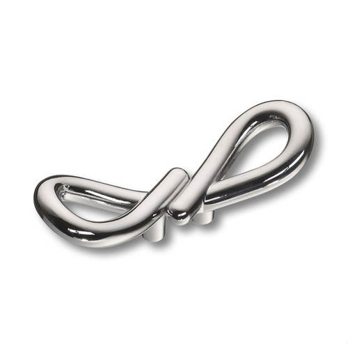 Ручка кнопка-скоба 101-16-Chrome цвет глянцевый хром длина 87 мм, крепление 16 мм