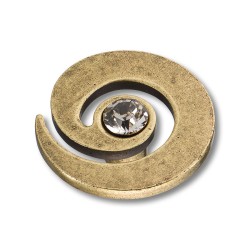 Ручка классика кнопка 1039.0040.002 старая бронза кристалл диаметр 40 мм