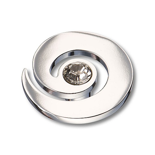 Ручка кнопка 1039.0040.026 цвет глянцевый хром кристалл диаметр 40 мм