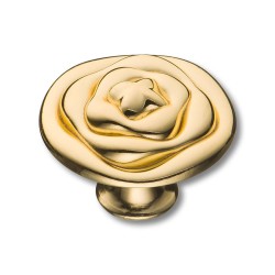 Ручка классика кнопка 107-Gold цвет глянцевое золото диаметр 40 мм 