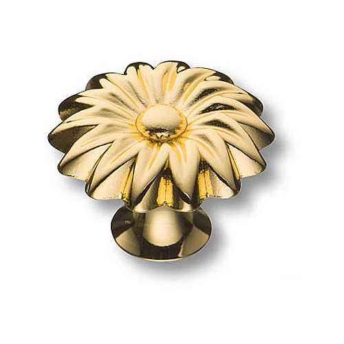 Ручка кнопка 111-Gold цвет глянцевое золото диаметр 38 мм