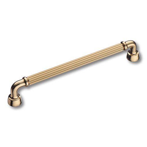 Ручка скоба 1116 192MP11 цвет глянцевое золото длина 212 мм, крепление 192 мм