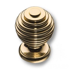 Ручка классика кнопка 15.030.19 цвет глянцевое золото 24К диаметр 30 мм 