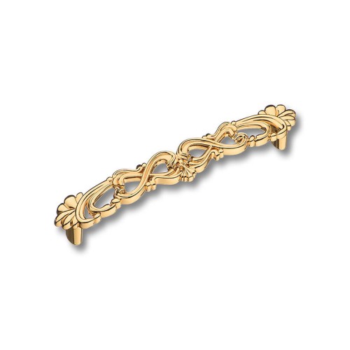 Ручка скоба 15.070.128.19 цвет глянцевое золото длина 151 мм, крепление 128 мм