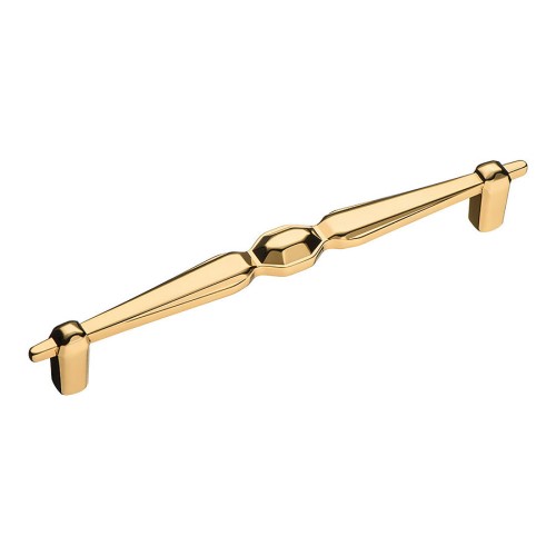 Ручка скоба 15.079.160.19 цвет глянцевое золото длина 190 мм, крепление 160 мм