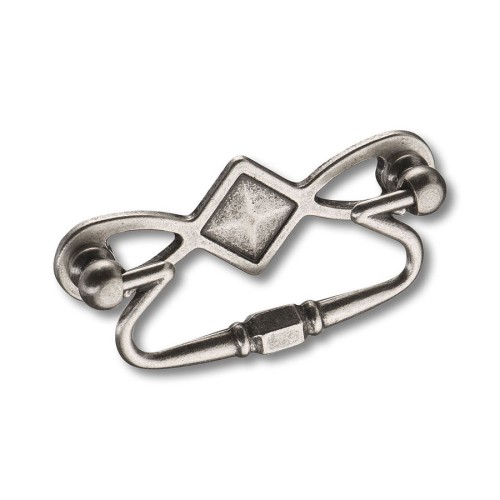 Ручка скоба 15.107.64.16 цвет античное серебро длина 77 мм, крепление 64 мм