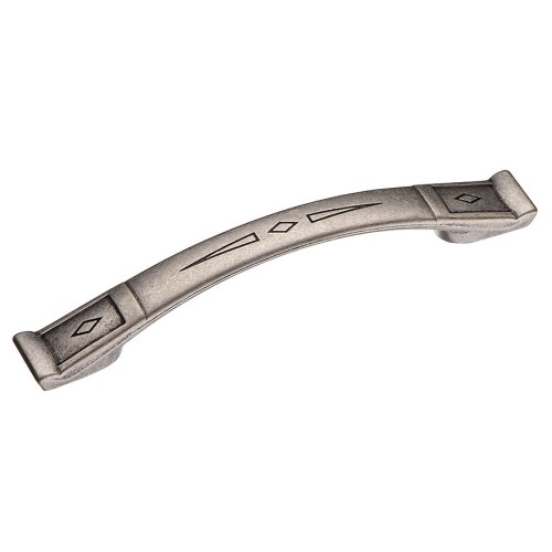 Ручка скоба 15.128.128.16 цвет античное серебро длина 172 мм, крепление 128 мм 