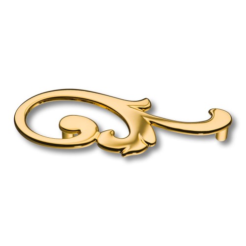 Ручка скоба 15.141.01.19 right цвет глянцевое золото 24К длина 134 мм, крепление 96 мм 