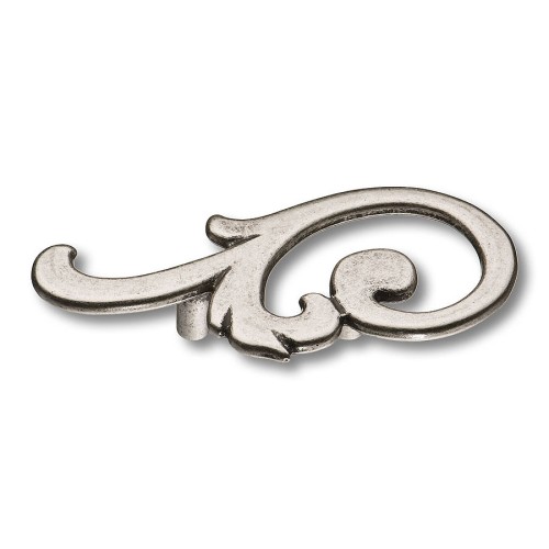 Ручка скоба 15.141.02.16 left цвет античное серебро длина 110 мм, крепление 32 мм