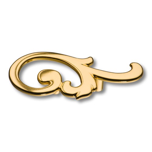 Ручка скоба 15.141.02.19 right цвет глянцевое золото 24К длина 110 мм, крепление 32 мм 