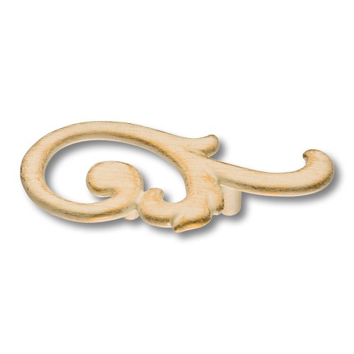 Ручка скоба 15.141.02.20 right цвет слоновая кость с позолотой длина 110 мм, крепление 32 мм