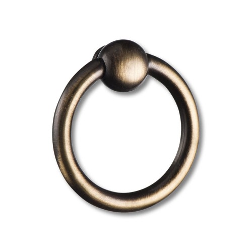Ручка кольцо 15.201.02.04 цвет затененная бронза диаметр 36 мм