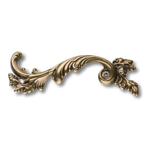 Ручка скоба 15.216.64 SWA 12 left цвет античная бронза кристаллы длина 100 мм, крепление 64 мм