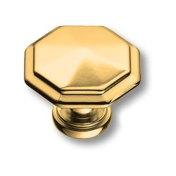 Ручка классика кнопка 15.309.01.19 цвет глянцевое золото диаметр 36 мм 