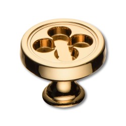 Ручка классика кнопка 15.312.30.19 цвет глянцевое золото диаметр 30 мм