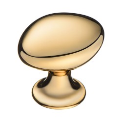 Ручка классика кнопка овал 15.340.00.19 цвет глянцевое золото длина 37 мм