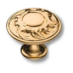 Ручка классика кнопка круглая 15.352.01.19 цвет глянцевое золото 24К диаметр 30 мм 