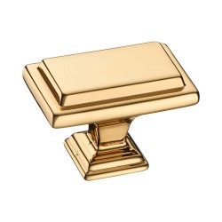 Ручка классика кнопка 15.368.00.19 цвет глянцевое золото ширина 39 мм