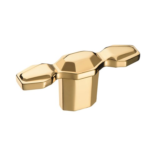 Ручка кнопка 15.379.60.19 цвет глянцевое золото ширина 65 мм 