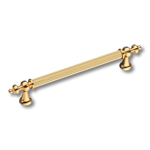 Ручка рейлинг 1670-60-160-053 цвет глянцевое золото длина 210 мм, крепление 160 мм 
