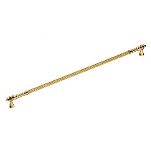 Ручка скоба 2099-60-480-053 (69) цвет глянцевое золото длина 570 мм, крепление 480 мм