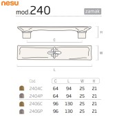 Ручка классика скоба 2406C цвет старая бронза длина 130 мм 