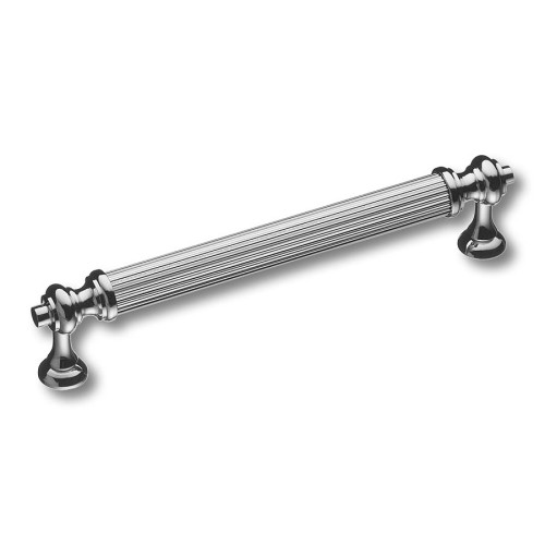 Ручка рейлинг 2512-005-128 цвет глянцевый хром длина 146 мм, крепление 128 мм