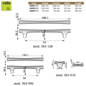 Ручка классика скоба 363128MP10 цвет старая бронза длина 166 мм