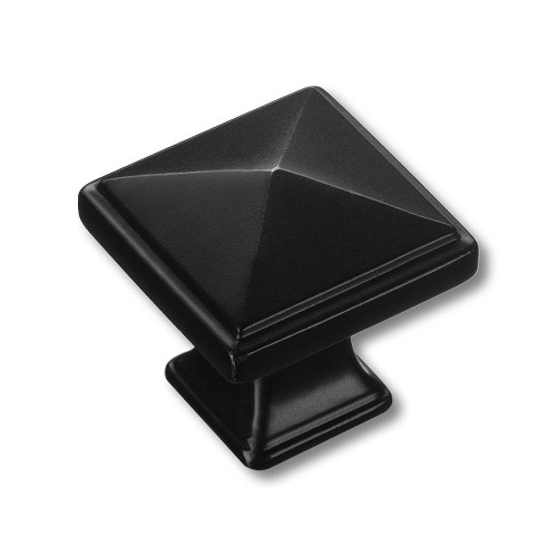 Ручка кнопка квадратная 4222 0008 AL6 цвет черный матовый ширина 30 мм