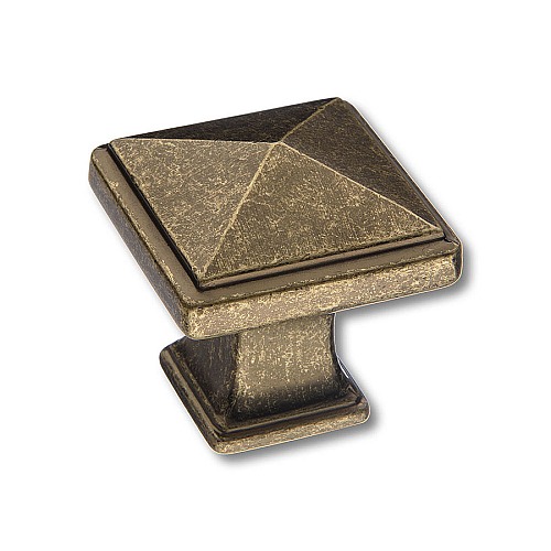 Ручка кнопка квадратная 4222 0008 AVM цвет античная бронза ширина 30 мм 