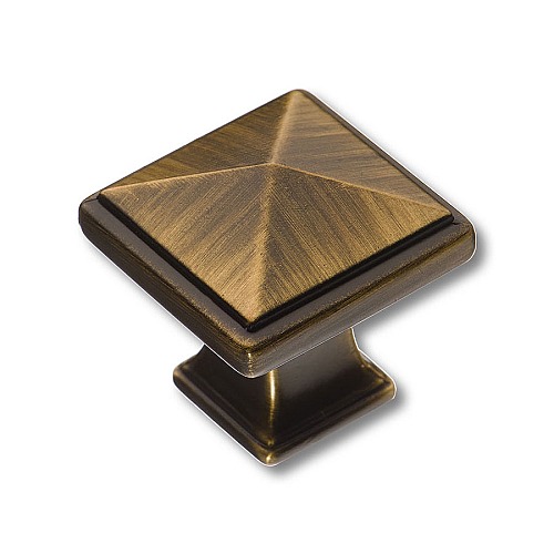 Ручка кнопка квадратная 4222 0008 MAB цвет старая бронза ширина 30 мм