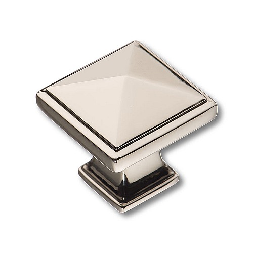 Ручка кнопка квадратная 4222 0008 PN цвет глянцевый никель ширина 30 мм 