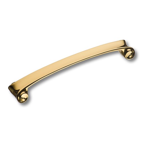 Ручка скоба 4380 0160 GL цвет глянцевое золото длина 175 мм, крепление 160 мм