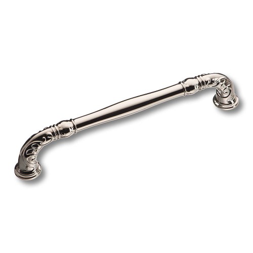 Ручка скоба 4472 0160 PN полированный глянцевый никель длина 180 мм, крепление 160 мм