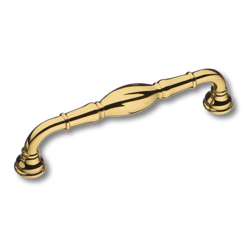 Ручка скоба 4477 0128 GL цвет глянцевое золото длина 147 мм, крепление 128 мм