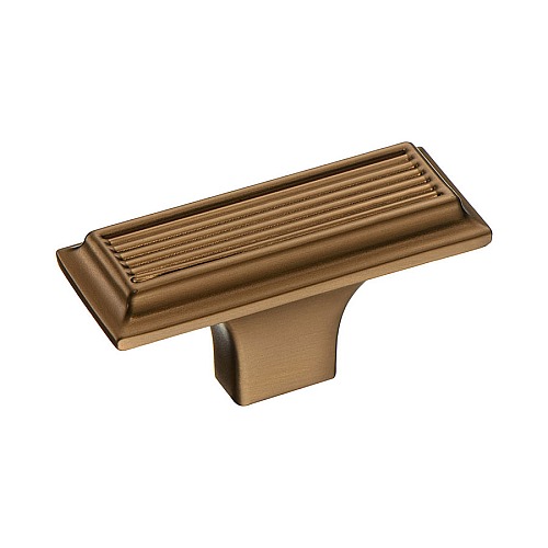Ручка кнопка прямоугольная 46-Bronze цвет бронза ширина 50 мм