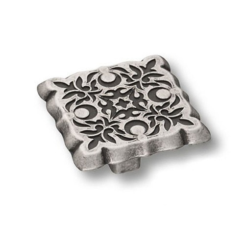 Ручка кнопка 477025MP14 цвет старое серебро ширина 40 мм