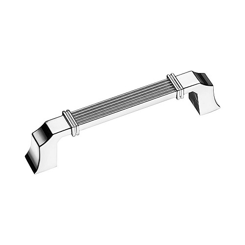 Ручка скоба 546-96-Chrome цвет глянцевый хром длина 117 мм, крепление 96 мм