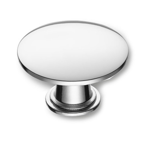 Ручка кнопка 5550 Chrome цвет глянцевый хром диаметр 35 мм