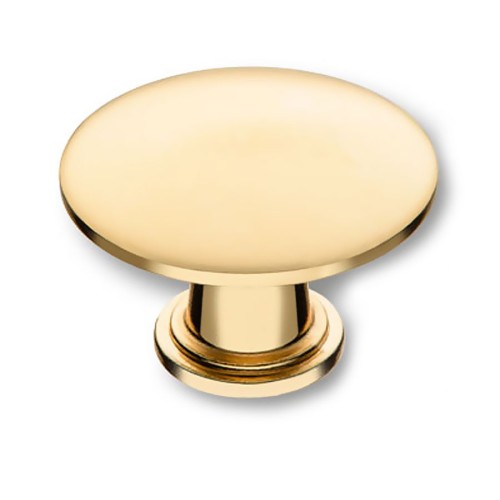 Ручка кнопка 5550 Gold цвет глянцевое золото диаметр 35 мм 
