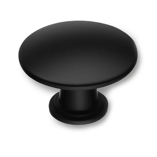 Ручка кнопка 5550 Matt Black цвет черный матовый диаметр 35 мм 