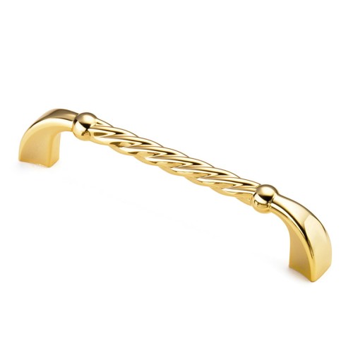 Ручка скоба 7581-100 цвет глянцевое золото длина 150 мм, крепление 128 мм Ручка скоба 7581-100 цвет глянцевое золото длина 150 мм, крепление 128 мм